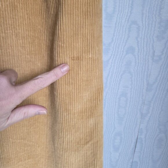 Vtg 70s 80s Large Corduroy Pencil Midi Skirt Camel Retro Fall Academia Preppy - Picture 7 of 7